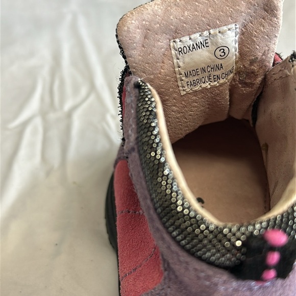 Bumkids - Pink and Purple Ankle-High Boots with Velcro Strap - Picture 5 of 7